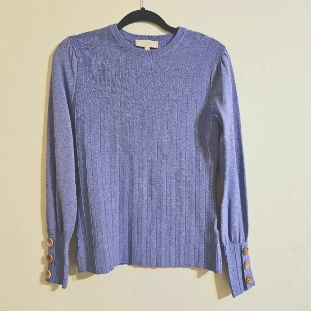 Beige Ribbed Sweater - Picture 1 of 6